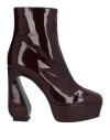 Si Rossi By Sergio Rossi Woman Ankle Boots Burgundy Size 8 Leather In Red
