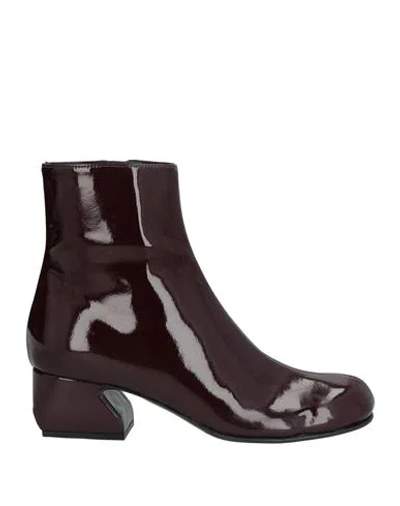 Si Rossi By Sergio Rossi Woman Ankle Boots Deep Purple Size 7.5 Latex