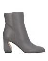 Si Rossi By Sergio Rossi Woman Ankle Boots Grey Size 7.5 Leather