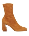 Si Rossi By Sergio Rossi Woman Ankle Boots Ocher Size 8 Soft Leather In Yellow