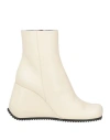 Si Rossi By Sergio Rossi Woman Ankle Boots Off White Size 6 Leather