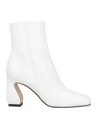 Si Rossi By Sergio Rossi Woman Ankle Boots White Size 7 Leather