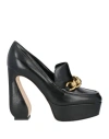 Si Rossi By Sergio Rossi Woman Loafers Black Size 10 Soft Leather In Black