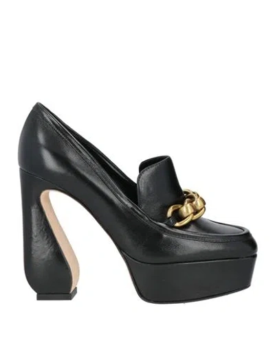 Si Rossi By Sergio Rossi Woman Loafers Black Size 10 Soft Leather