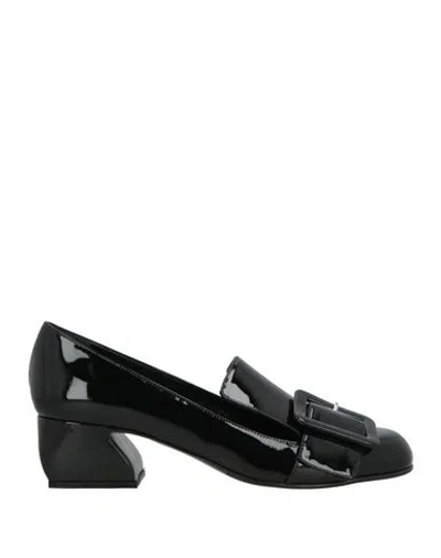 Si Rossi By Sergio Rossi Woman Loafers Black Size 7.5 Leather