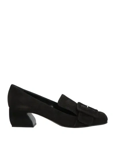 Si Rossi By Sergio Rossi Woman Loafers Black Size 8 Leather