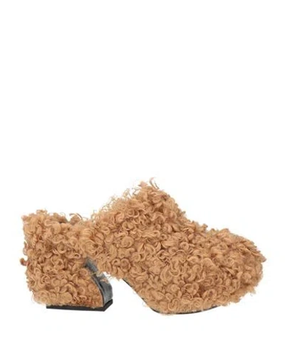 Si Rossi By Sergio Rossi Woman Mules & Clogs Camel Size 7 Textile Fibers