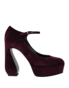 Si Rossi By Sergio Rossi Woman Pumps Deep Purple Size 10 Textile Fibers In Purple