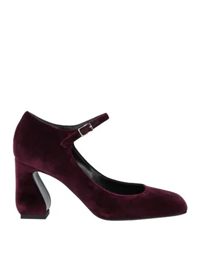 Si Rossi By Sergio Rossi Woman Pumps Deep Purple Size 7 Textile Fibers