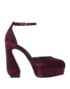 Si Rossi By Sergio Rossi Woman Pumps Deep Purple Size 8 Textile Fibers