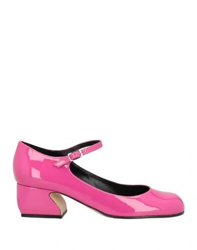 Si Rossi By Sergio Rossi Woman Pumps Fuchsia Size 5 Leather In Pink