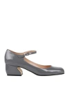 Si Rossi By Sergio Rossi Woman Pumps Grey Size 6.5 Leather