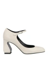 Si Rossi By Sergio Rossi Woman Pumps Ivory Size 7.5 Leather In White