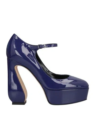 Si Rossi By Sergio Rossi Woman Pumps Purple Size 10 Soft Leather