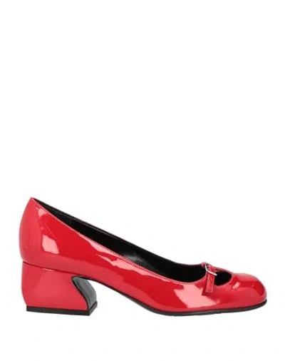Si Rossi By Sergio Rossi Woman Pumps Red Size 4.5 Leather