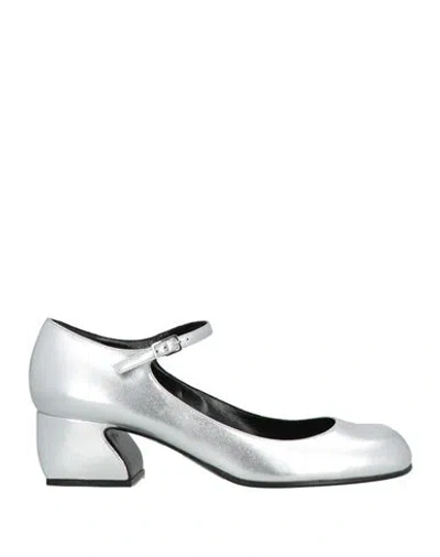 Si Rossi By Sergio Rossi Woman Pumps Silver Size 4 Leather