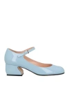 Si Rossi By Sergio Rossi Woman Pumps Sky Blue Size 6 Leather