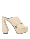 Si Rossi By Sergio Rossi Woman Sandals Beige Size 8.5 Soft Leather