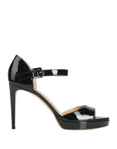 Si Rossi By Sergio Rossi Woman Sandals Black Size 6 Calfskin