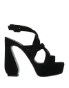 Si Rossi By Sergio Rossi Woman Sandals Black Size 8 Leather In Black