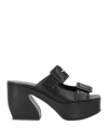 Si Rossi By Sergio Rossi Woman Sandals Black Size 8 Leather