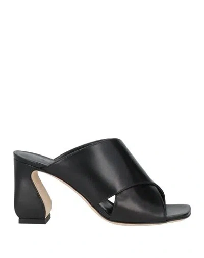 Si Rossi By Sergio Rossi Woman Sandals Black Size 8 Soft Leather