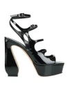Si Rossi By Sergio Rossi Woman Sandals Black Size 8 Textile Fibers