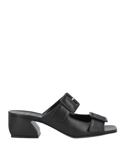 Si Rossi By Sergio Rossi Woman Sandals Black Size 8.5 Leather