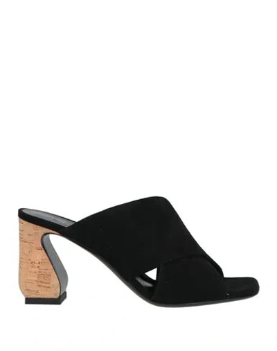 Si Rossi By Sergio Rossi Woman Sandals Black Size 9.5 Leather
