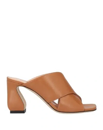 Si Rossi By Sergio Rossi Woman Sandals Camel Size 6 Soft Leather In Beige