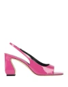 Si Rossi By Sergio Rossi Woman Sandals Fuchsia Size 11 Soft Leather In Pink