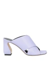 Si Rossi By Sergio Rossi Woman Sandals Lilac Size 10 Soft Leather In Purple