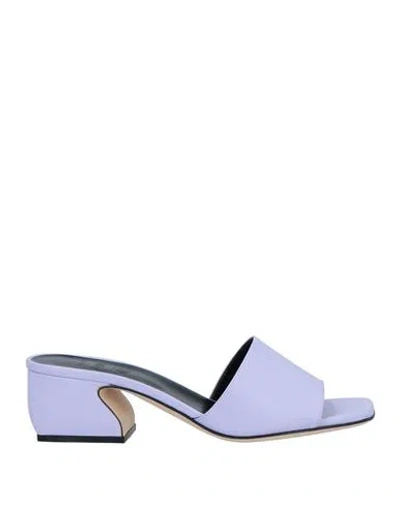 Si Rossi By Sergio Rossi Woman Sandals Lilac Size 8 Soft Leather In Purple