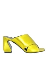 Si Rossi By Sergio Rossi Woman Sandals Lime Green Size 8 Leather In Green