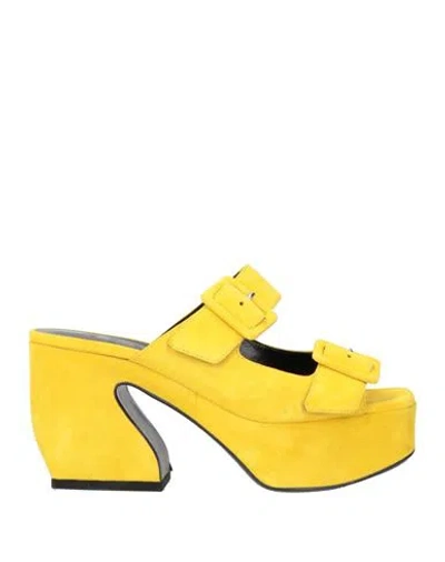 Si Rossi By Sergio Rossi Woman Sandals Mandarin Size 8 Leather
