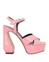 Si Rossi By Sergio Rossi Woman Sandals Pink Size 8 Soft Leather