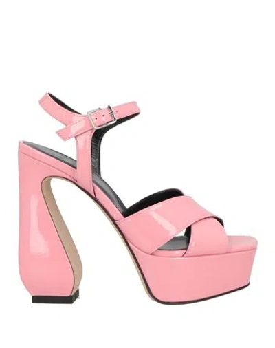 Si Rossi By Sergio Rossi Woman Sandals Pink Size 8 Soft Leather