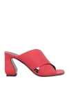 Si Rossi By Sergio Rossi Woman Sandals Red Size 8 Soft Leather In Red
