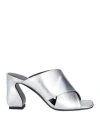 Si Rossi By Sergio Rossi Woman Sandals Silver Size 6 Leather