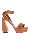 Si Rossi By Sergio Rossi Woman Sandals Tan Size 11 Soft Leather In Brown