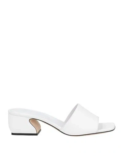 Si Rossi By Sergio Rossi Woman Sandals White Size 8 Soft Leather