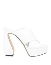 Si Rossi By Sergio Rossi Woman Sandals White Size 8 Soft Leather