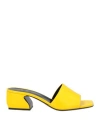 Si Rossi By Sergio Rossi Woman Sandals Yellow Size 8.5 Soft Leather