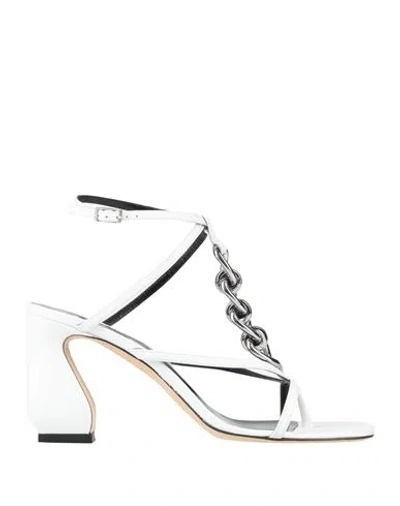 Si Rossi By Sergio Rossi Woman Thong Sandal White Size 7 Soft Leather