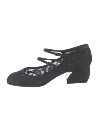 Pre-owned Si Rossi Lace Lace Pattern Pumps In Blue