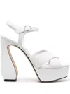Si Rossi Leather Heel Sandals In Animal Print