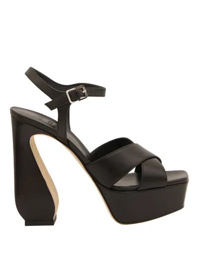 Si Rossi Black Patent Leather Sandals