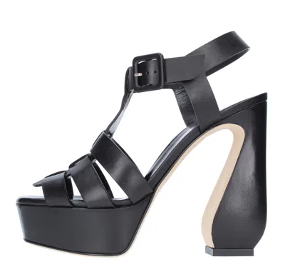 Si Rossi Sandals Black In Nero Neri E Grigi