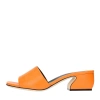 Si Rossi Single-strap Leather Mules In Arancio Vivaci