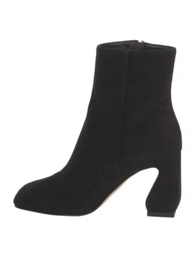 Pre-owned Si Rossi Suede Boots In Black